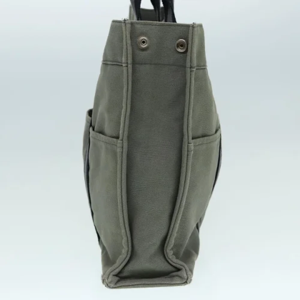 Hermès Vintage Pre-owned Canvas handbags Gray Dames