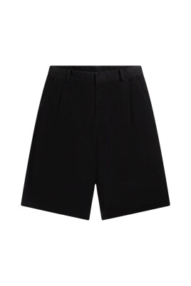 sporty-black-twill-shorts