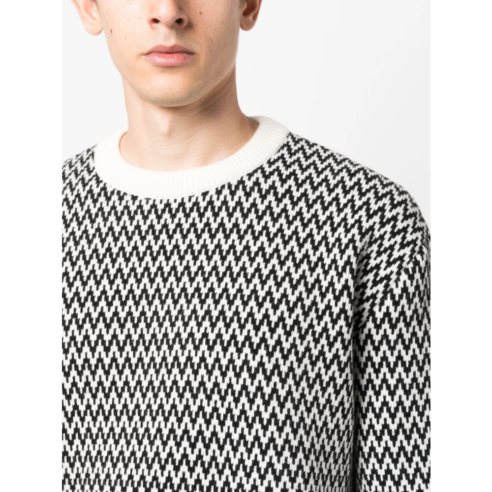 Lanvin Zwarte Gebreide Trui Black Heren