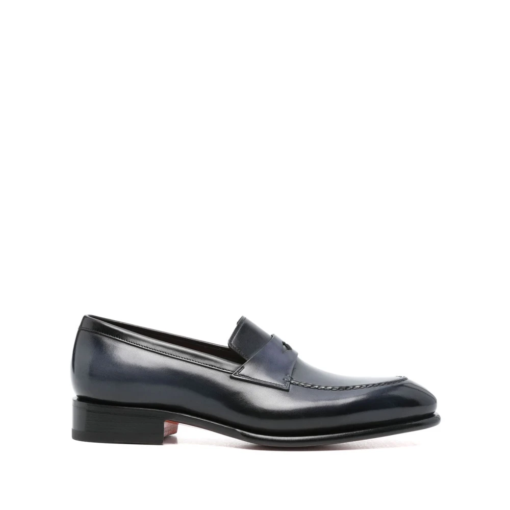 Santoni Men's Blue Loafers, 9 1/2 Uk, Loafers