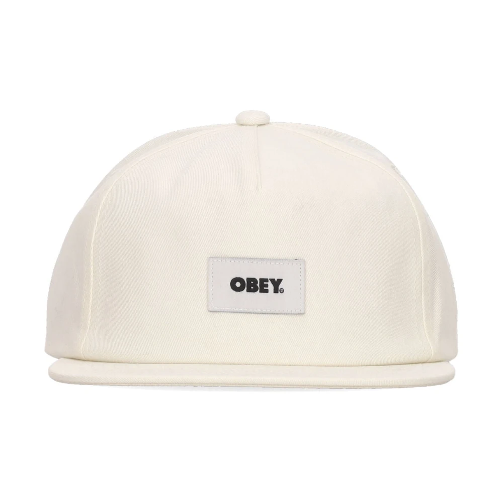 Obey Platte Klep Strapback Cap Ongebleekt Katoen Beige Heren
