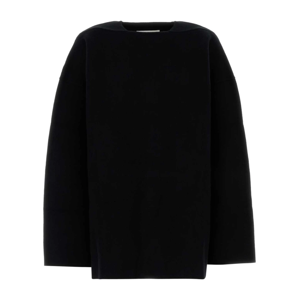 Jil Sander Oversize Zwart Wollen Trui Black Dames