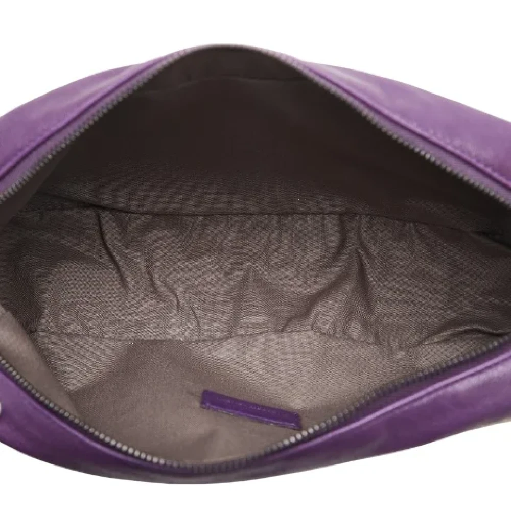 Bottega Veneta Vintage Pre-owned Leather handbags Purple Dames