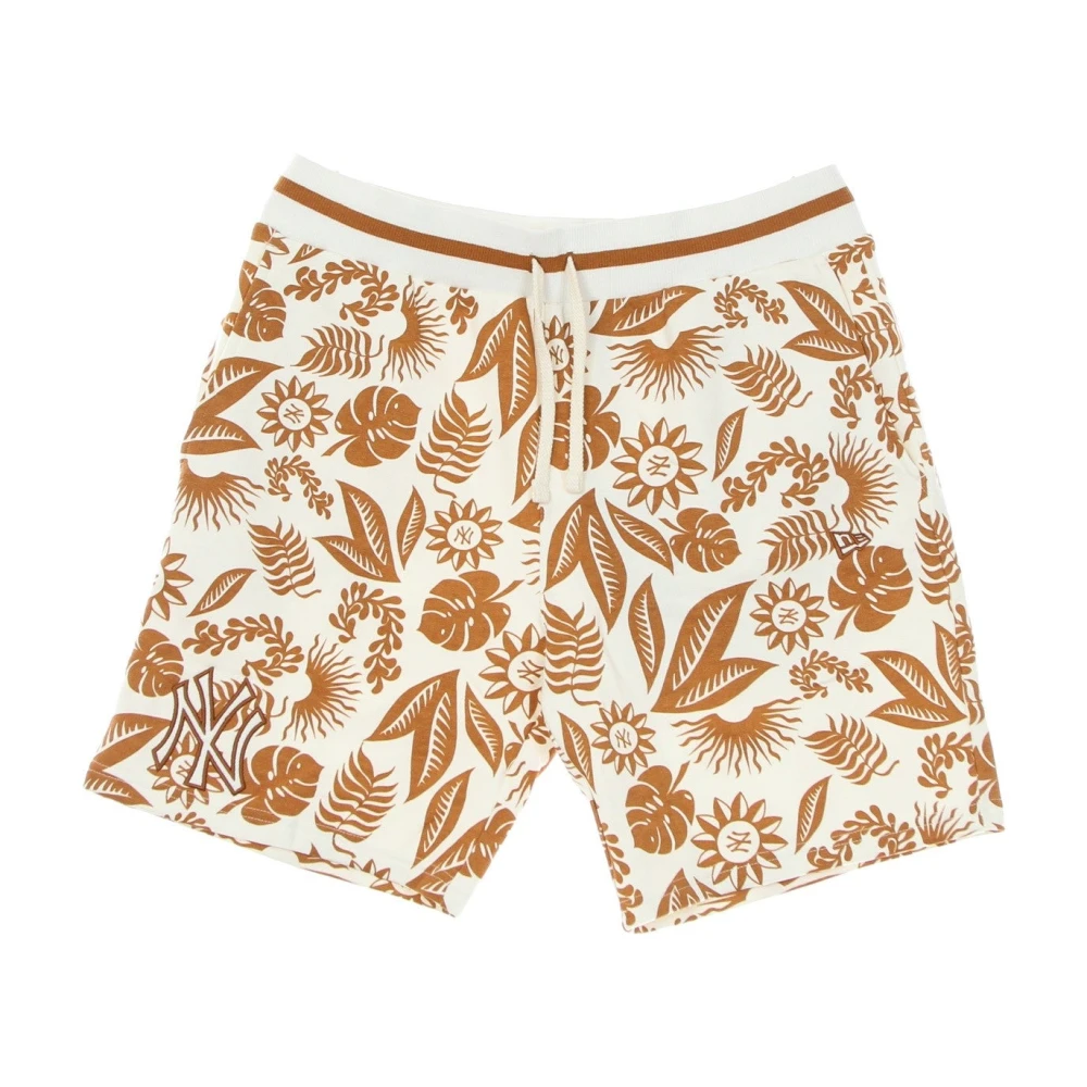 New era Bloemen MLB Tracksuit Shorts Brown Heren