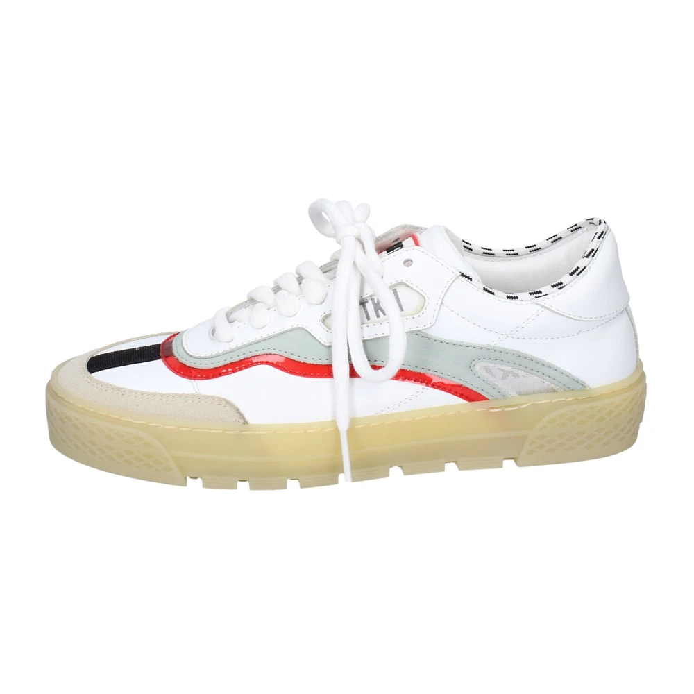 Stokton Multicolor Sneakers, Female, 4 Uk, Leather Women's Trainers Stylish Shoes