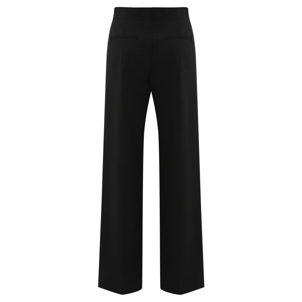 Liviana Conti Zwarte Milano Broek Wijde Pijp Black Dames