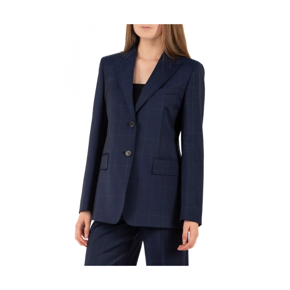 Max Mara Studio Elegante Studio Jas Blue Dames