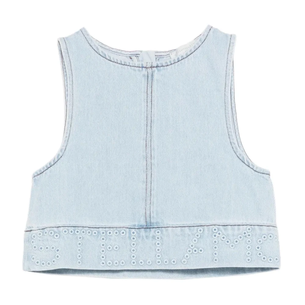 Stella Mccartney Unisex Kids Blue Kids Sleeveless Tops, 14 Y, Sleeveless Tops