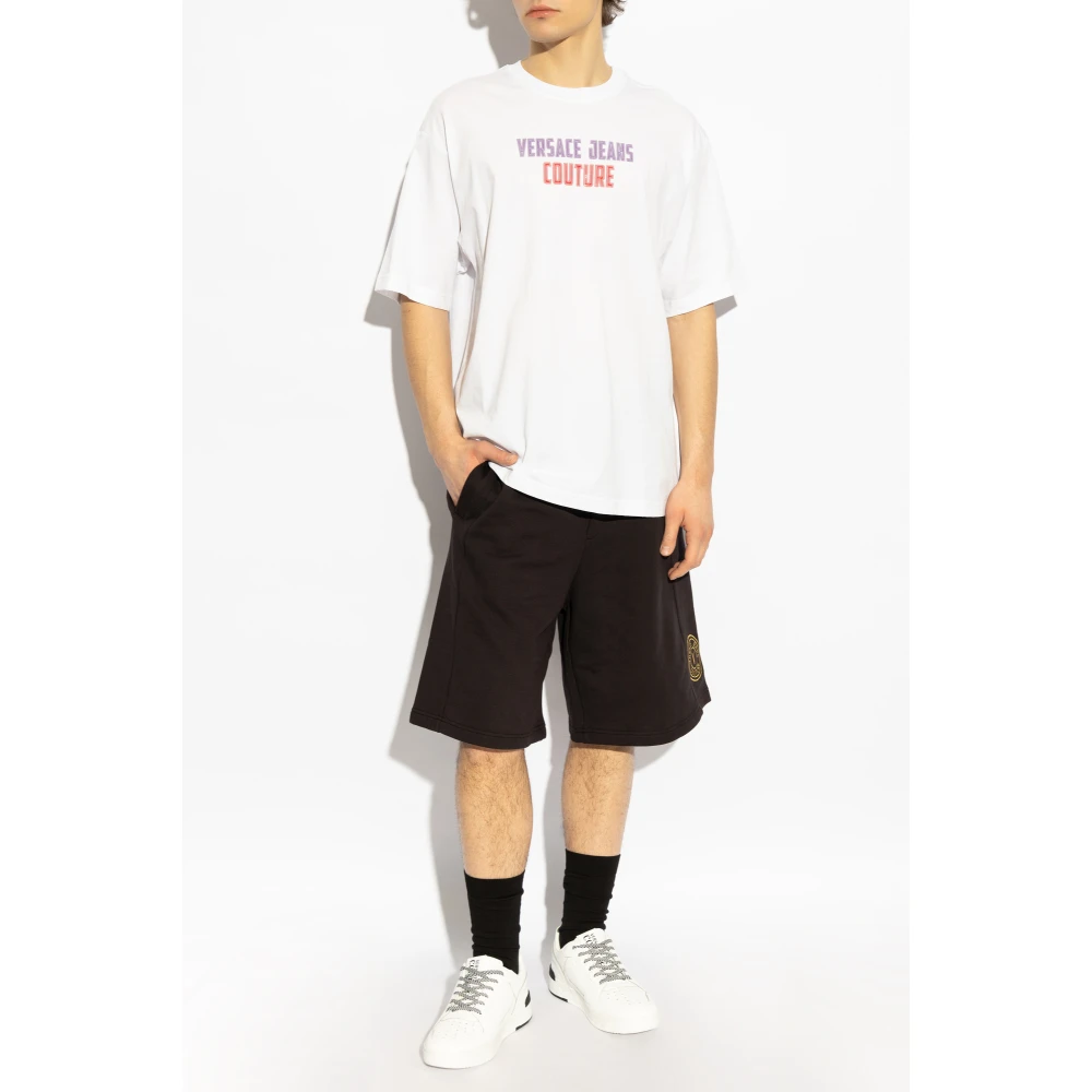 Versace Jeans Couture T-shirt met bedrukt logo White Heren