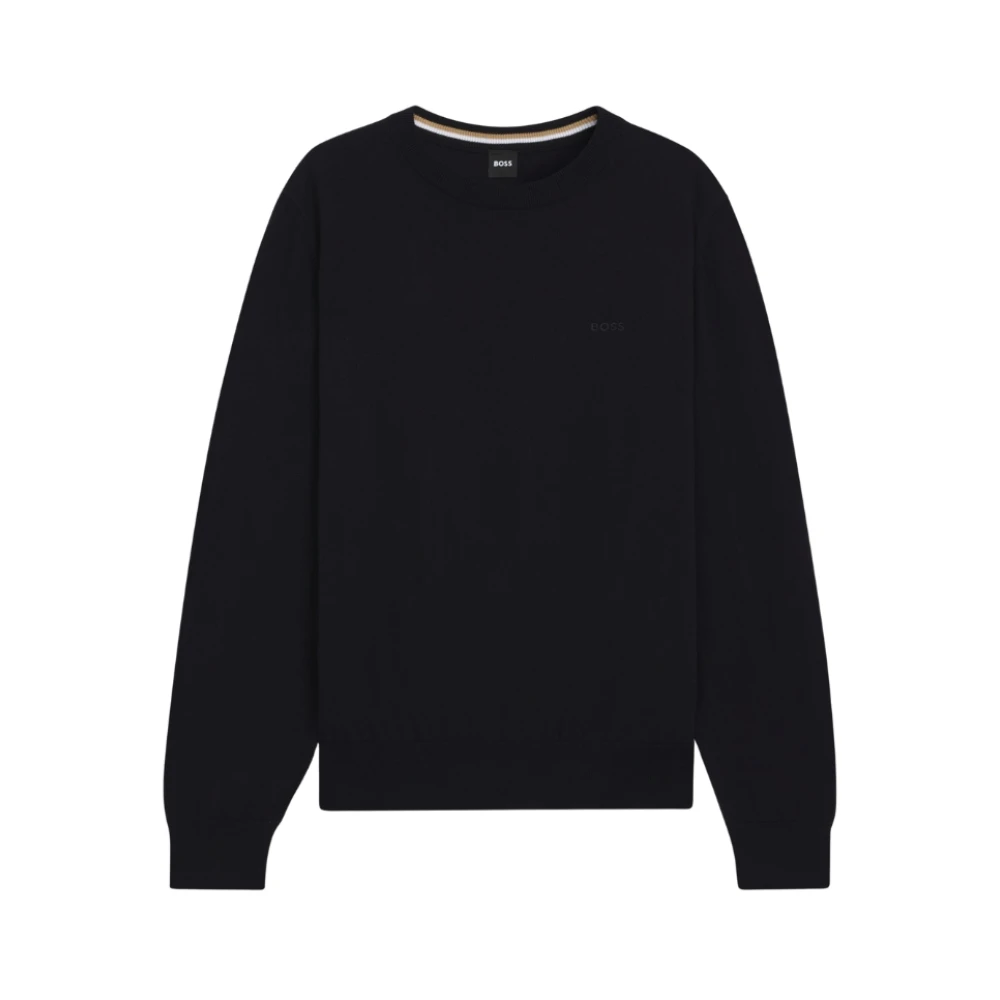 Hugo Men's Black Round-Neck Knitwear, 2XL, Round-Neck Knitwear