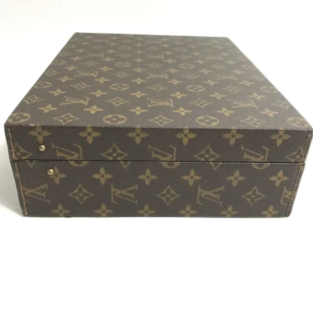 Louis Vuitton Vintage Pre-owned Cotton home-office Brown Dames