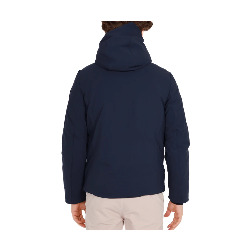 BomBoogie Korte Gewatteerde Winterjas met Capuchon Blue Heren