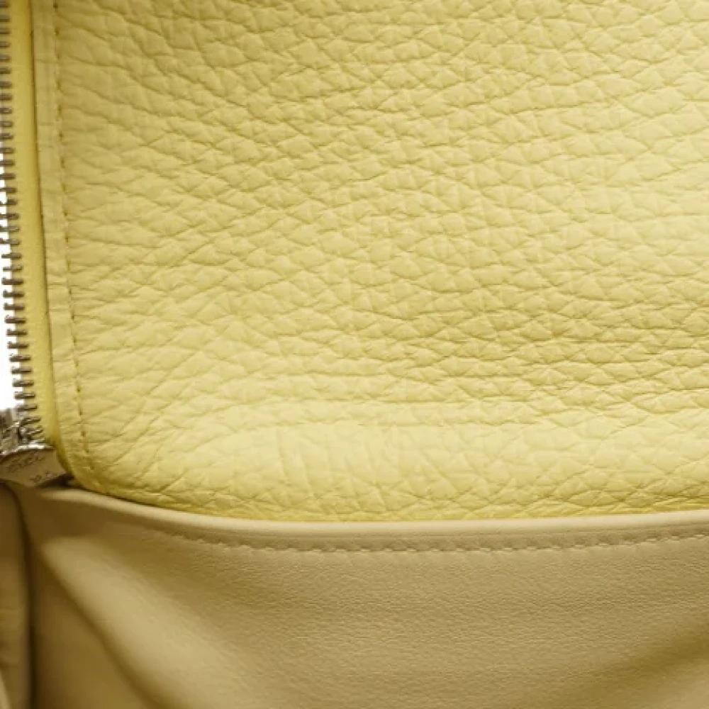 Hermès Vintage Pre-owned Leather shoulder-bags Yellow Dames