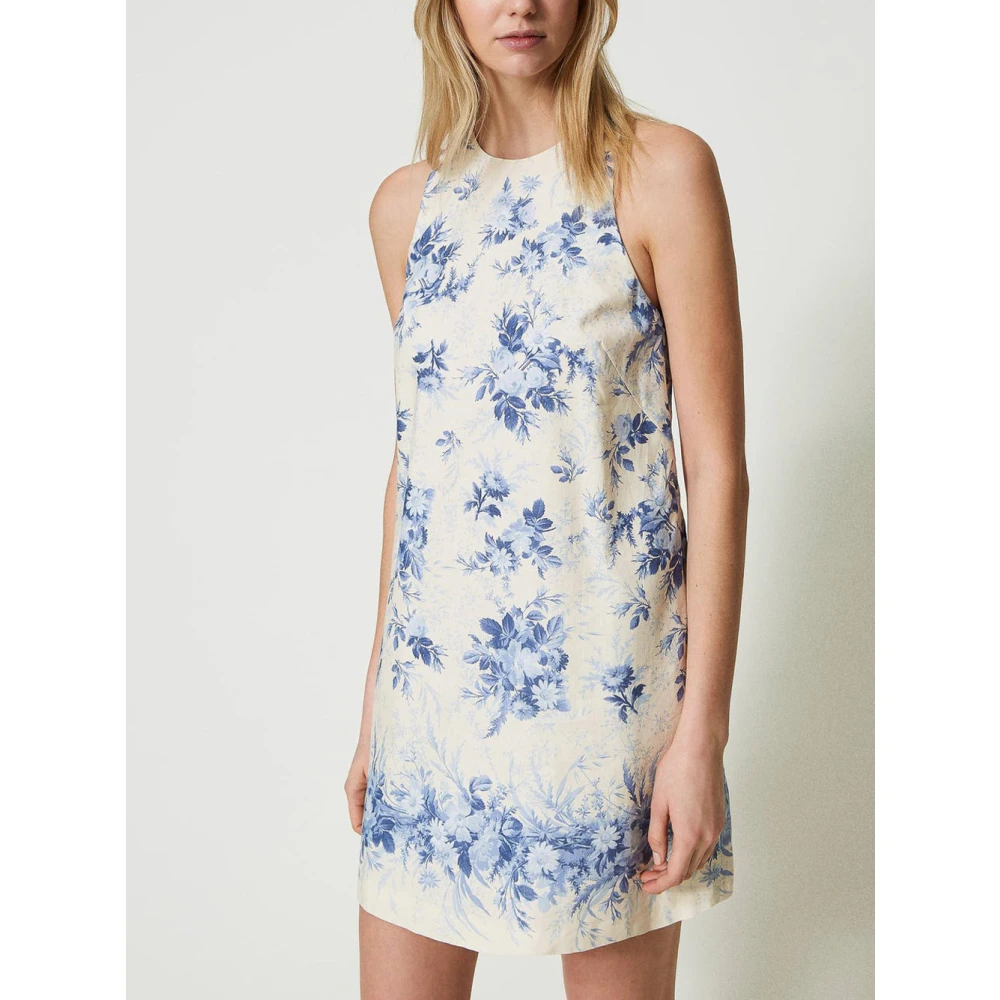 Twinset Bloemen Halter Jurk Multicolor Dames