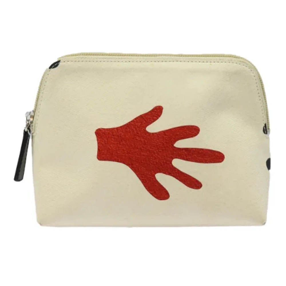 Bvlgari Vintage Pre-owned Canvas handbags White Dames
