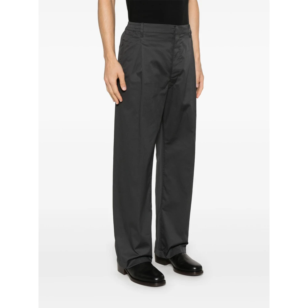 Lemaire Stijlvolle Geplooide Broek Black Heren