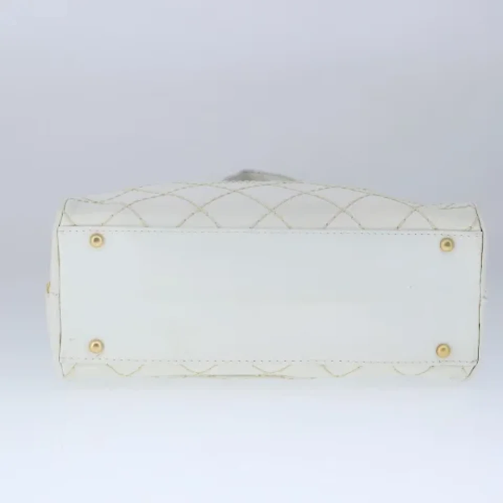 Chanel Vintage Pre-owned Leather handbags White Dames
