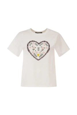 T-shirt med broderat hjärta