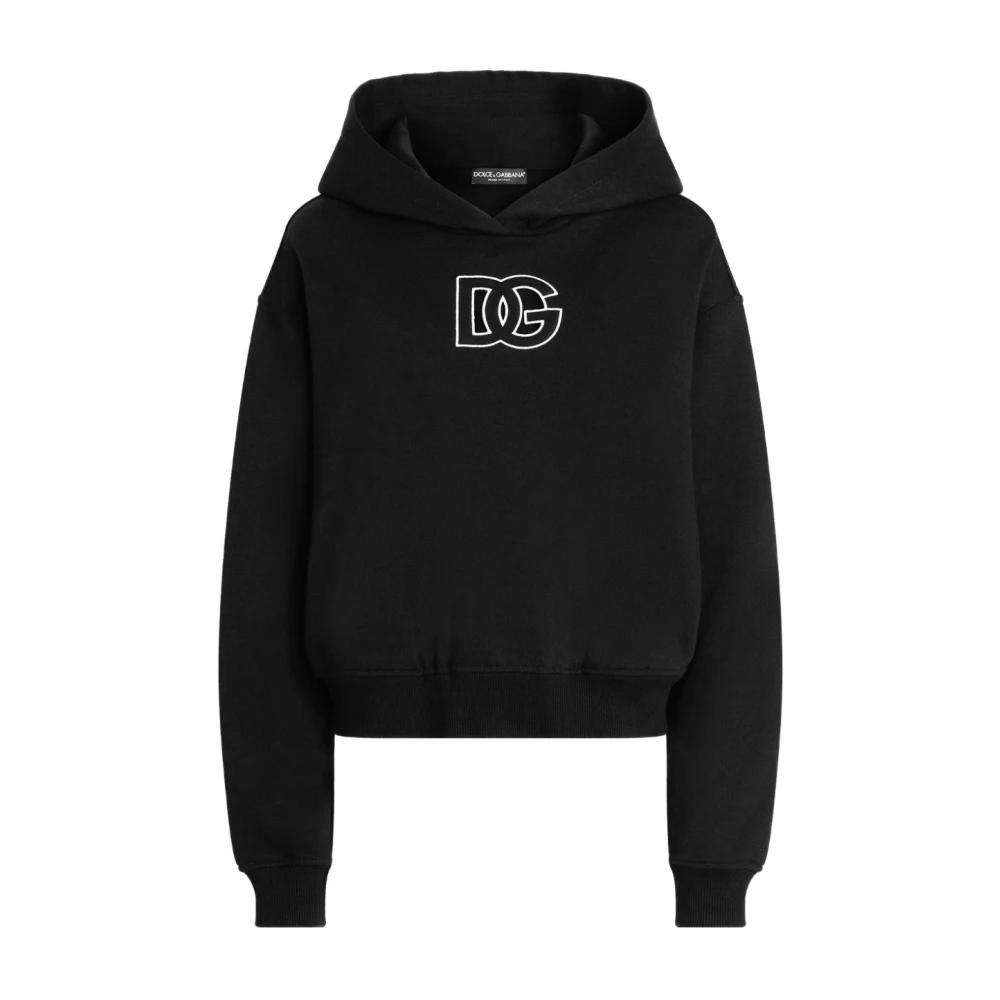 Dolce & Gabbana Women's Black Embroidery Sweatshirt - Hoodies - Xs - Sweatshirts & Hoodies