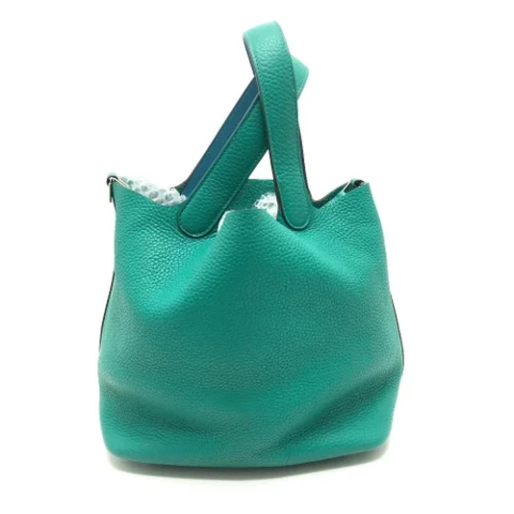 Hermès Vintage Pre-owned Leather handbags Green Dames