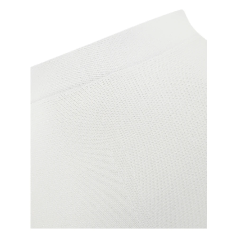 Liviana Conti Witte Viscose Wijde Pijp Broek White Dames