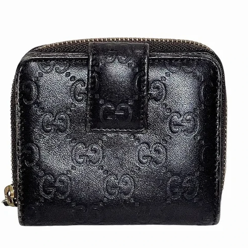 Gucci Vintage Pre-owned Leather wallets Black Dames