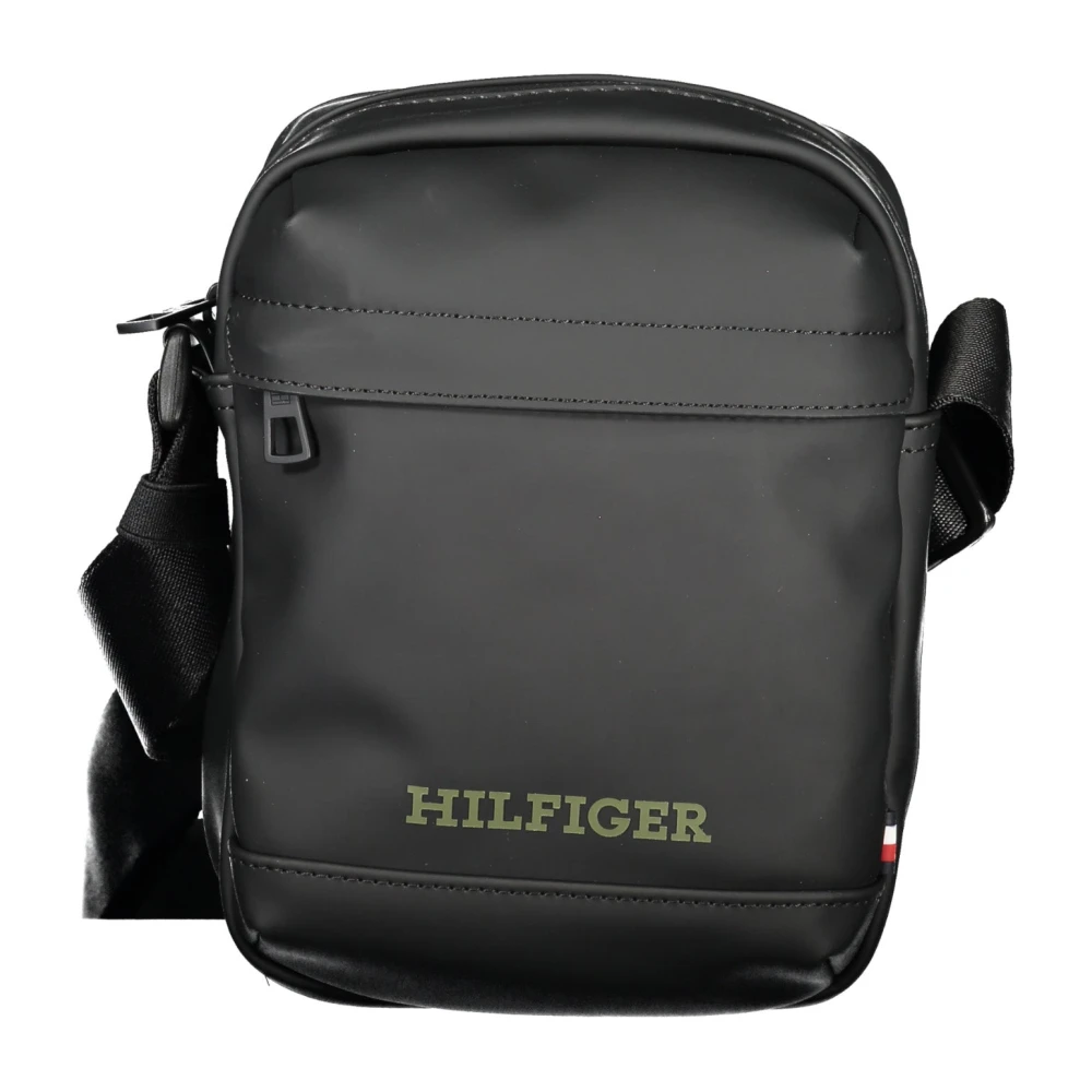 Tommy Hilfiger Zwarte Heren Schoudertas met Rits Black Heren
