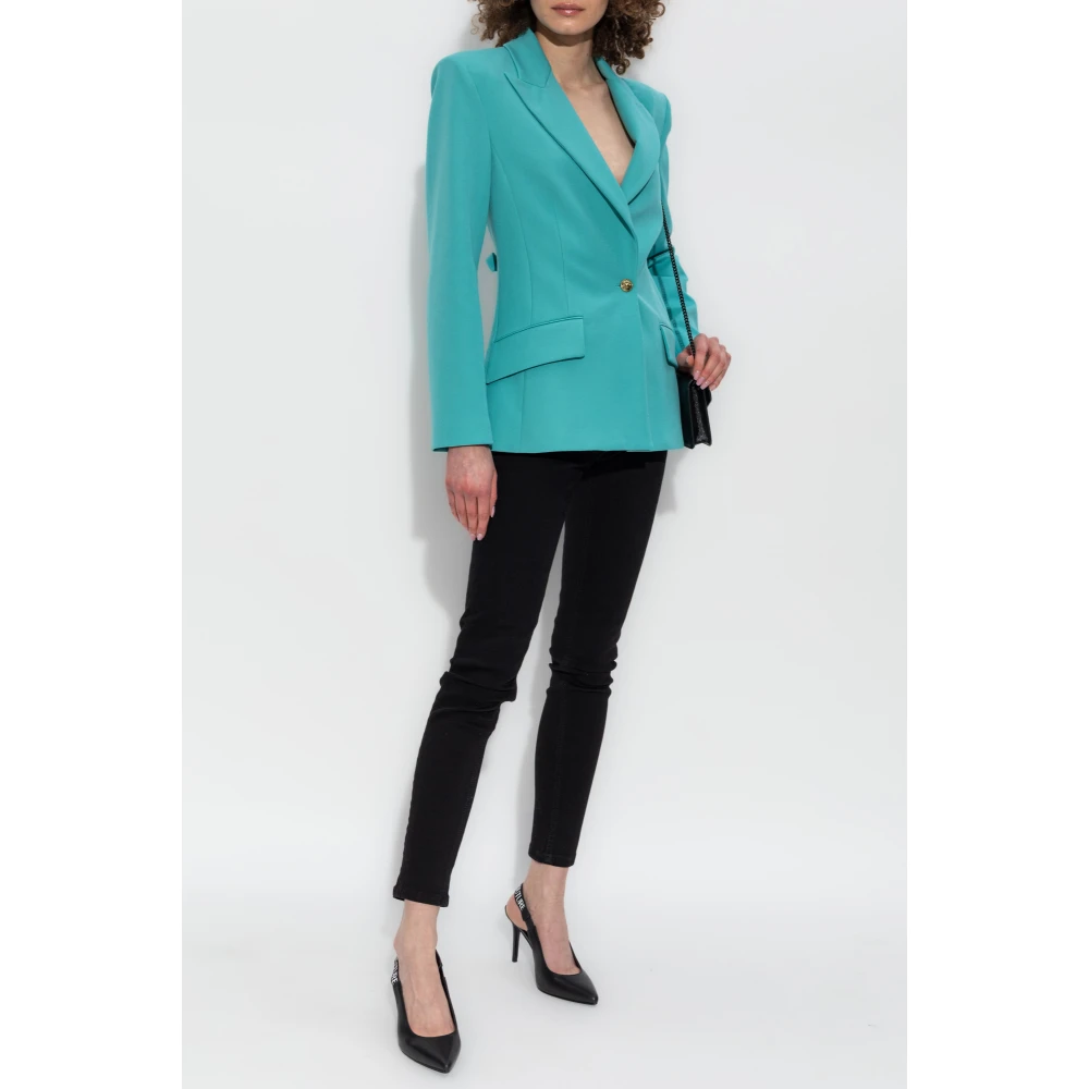 Versace Jeans Couture Blazer met gesloten revers Blue Dames