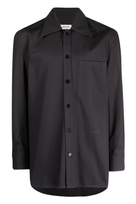 Grå Casual Twisted Cocoon Overshirt Jacka