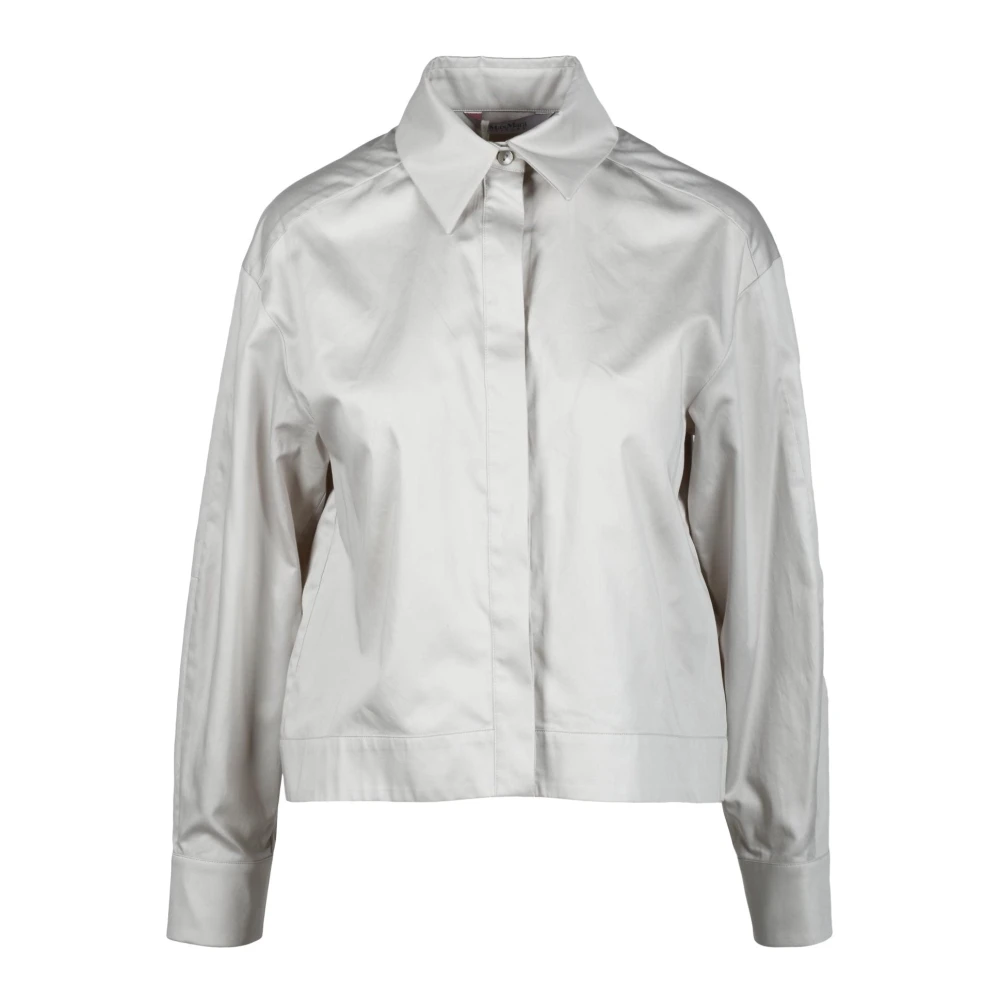 Max Mara Katoenen Vrijetijdsoverhemd Beige Dames