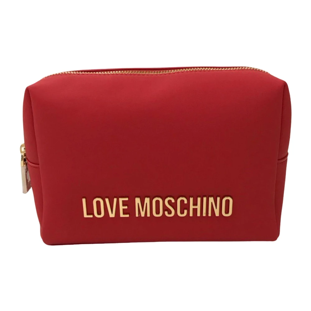 Love Moschino Rode Logo Rits Tas Red Dames