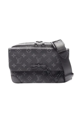 Pre-owned Steamer Messenger Monogram Eclipse Axelremsväska