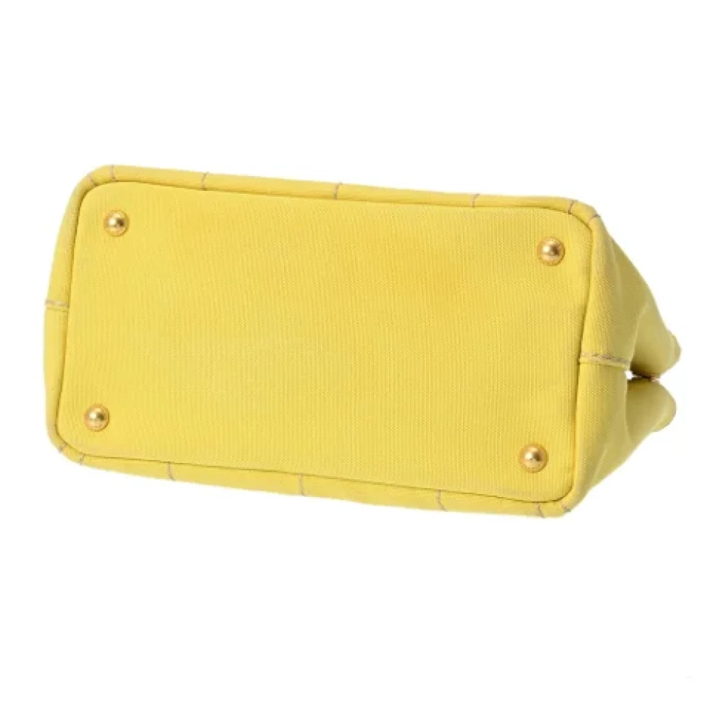 Prada Vintage Pre-owned Canvas prada-bags Yellow Dames