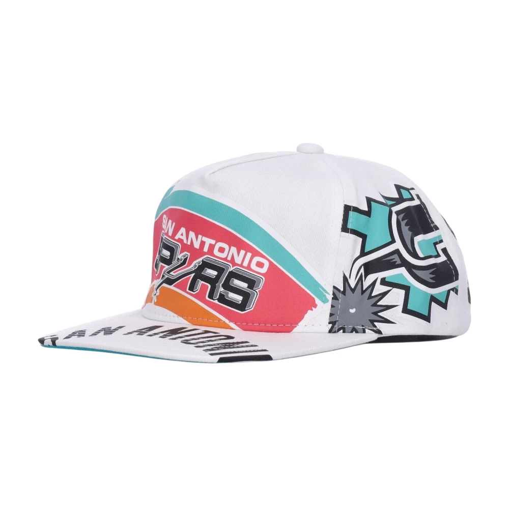 Mitchell & Ness NBA Platte Klep Pet San Antonio Spurs White Heren