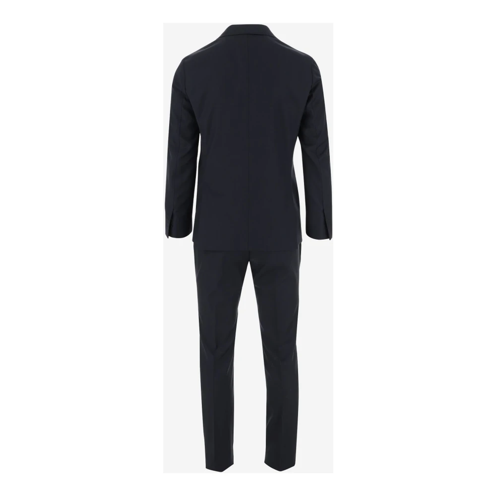 Brian Dales Navy Stoffen Pak met Op Maat Gemaakte Broek Blue Heren