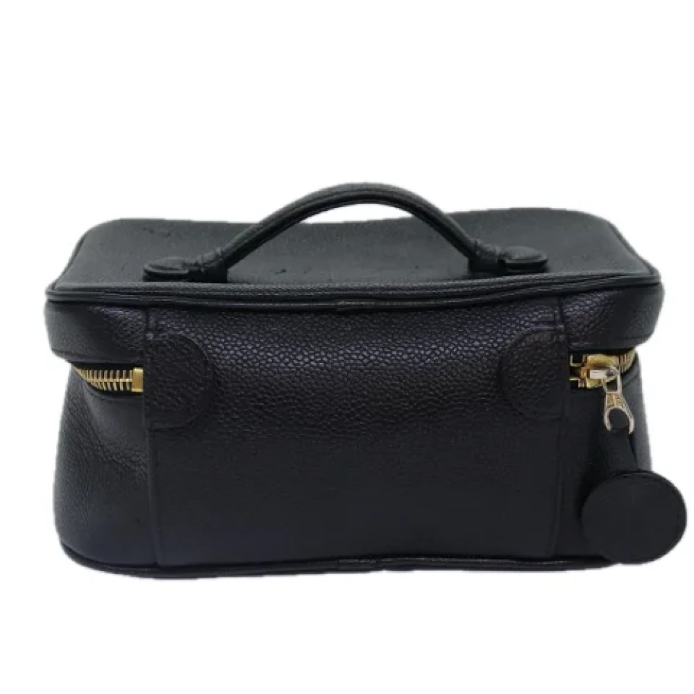 Chanel Vintage Pre-owned Leather pouches Black Dames