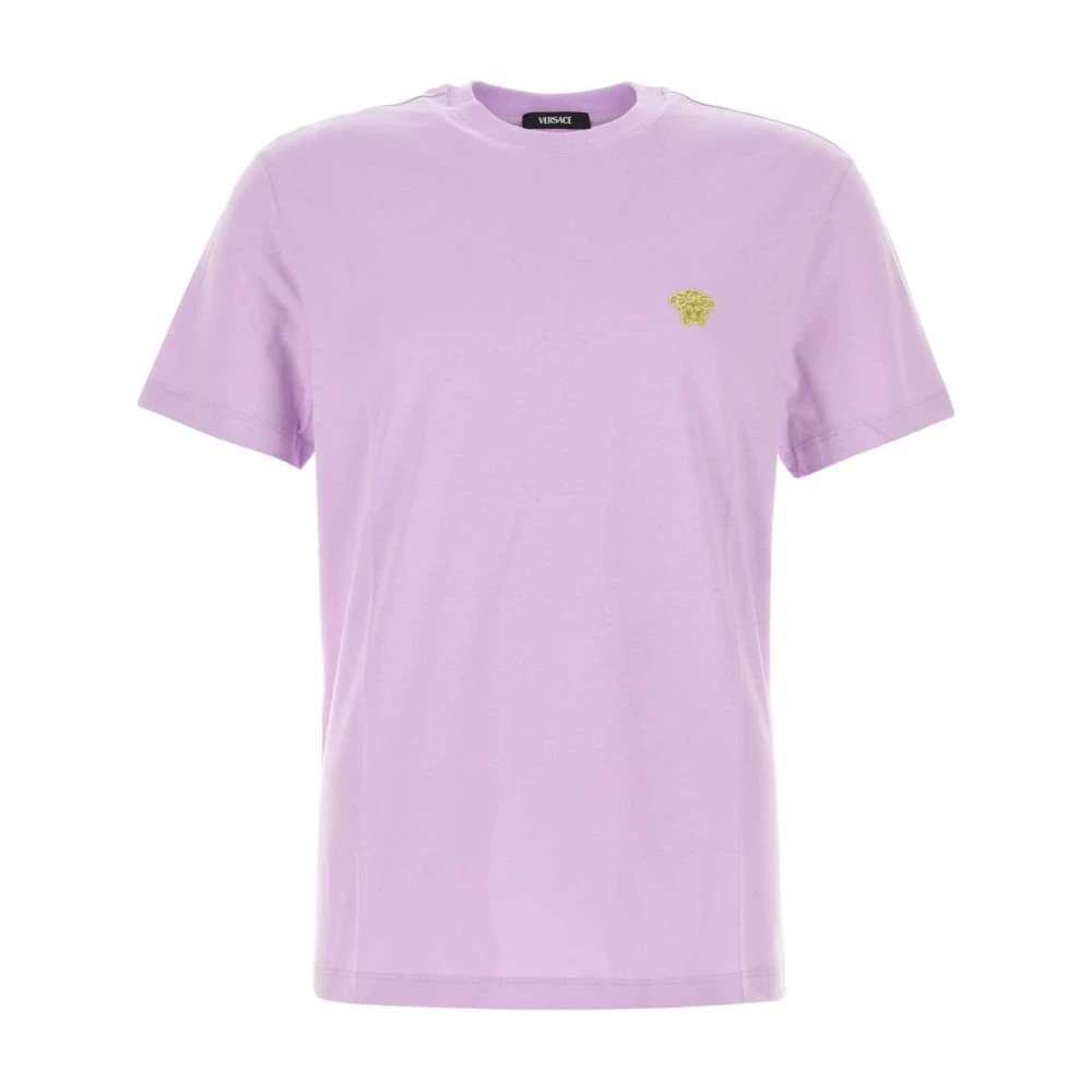 Versace Lila Bomull T-shirt Purple, Herr