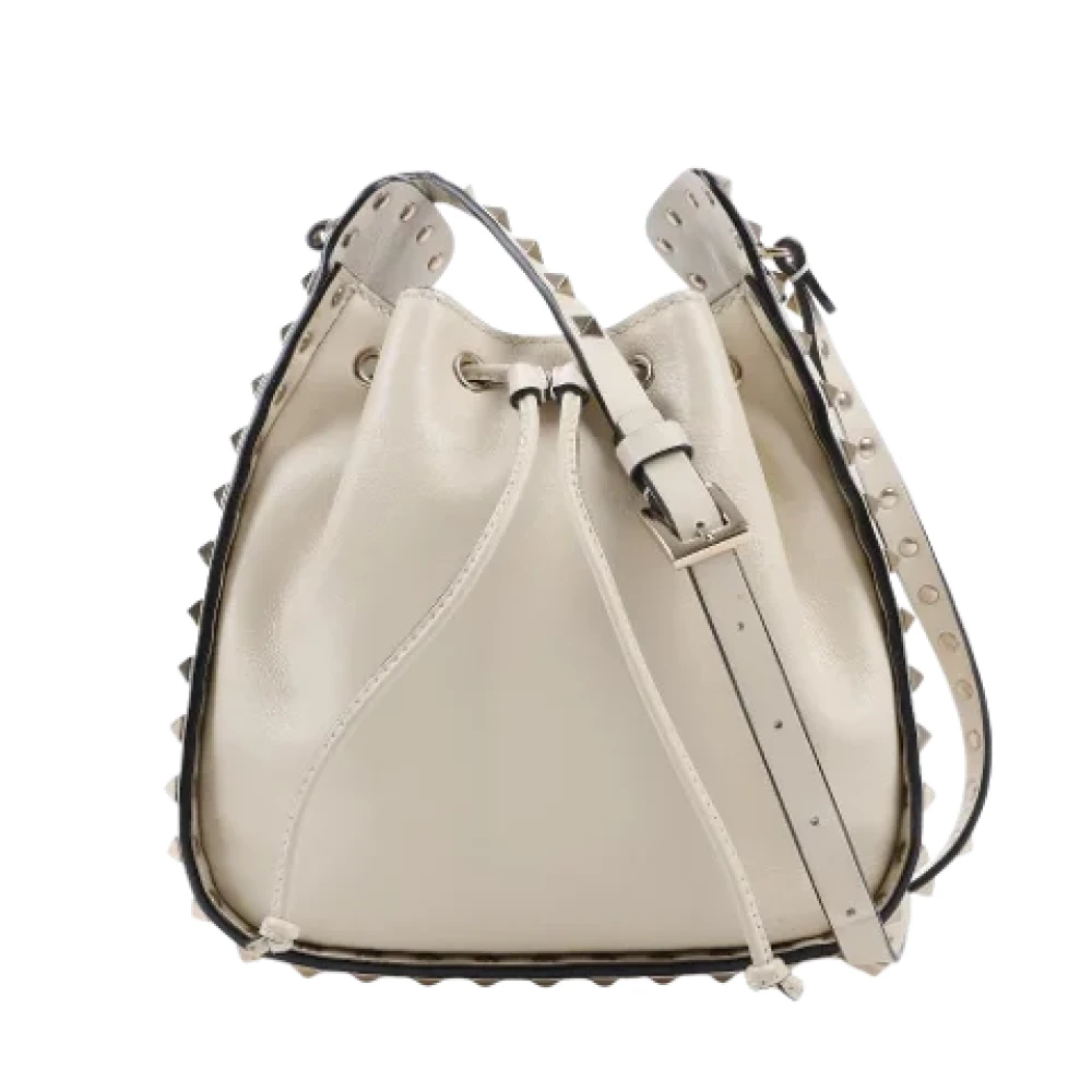 Valentino Vintage Pre-owned Leather handbags Beige Dames