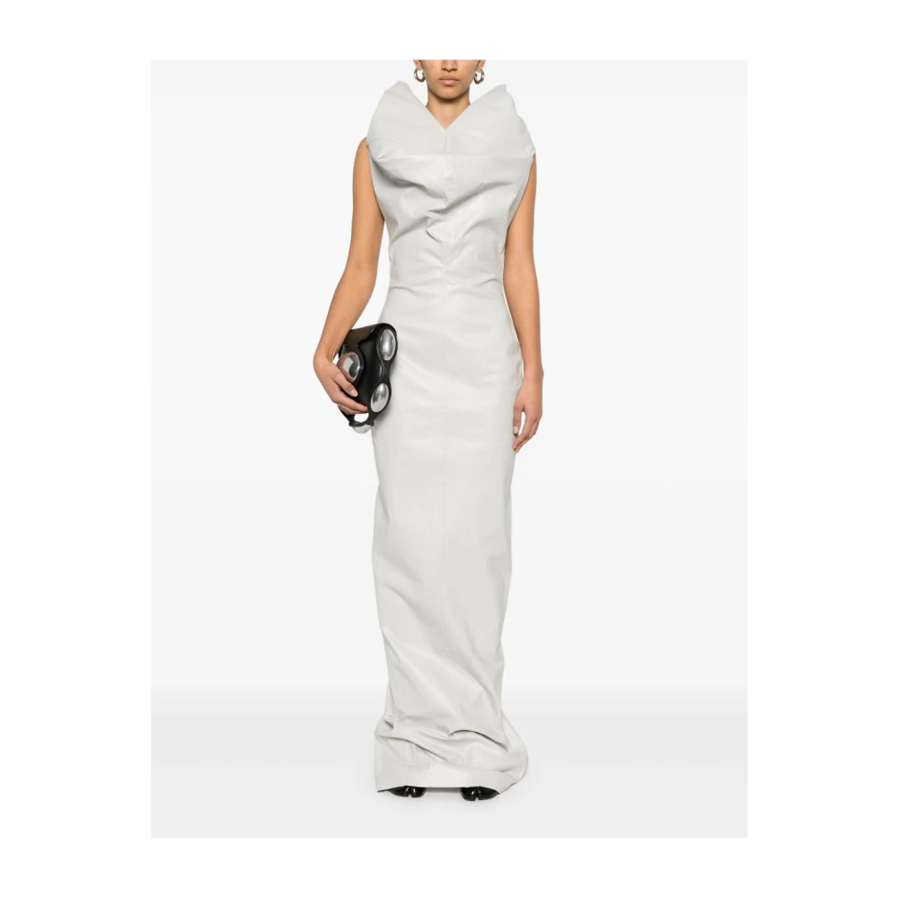 Rick Owens Lichtgrijze Mouwloze Jurk met Rits Achter Gray Dames