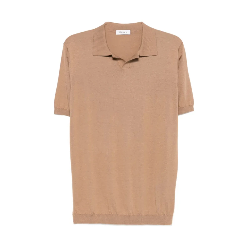 Kangra Beige Polo Shirts, Male, Xl, Polo Collo Diverso