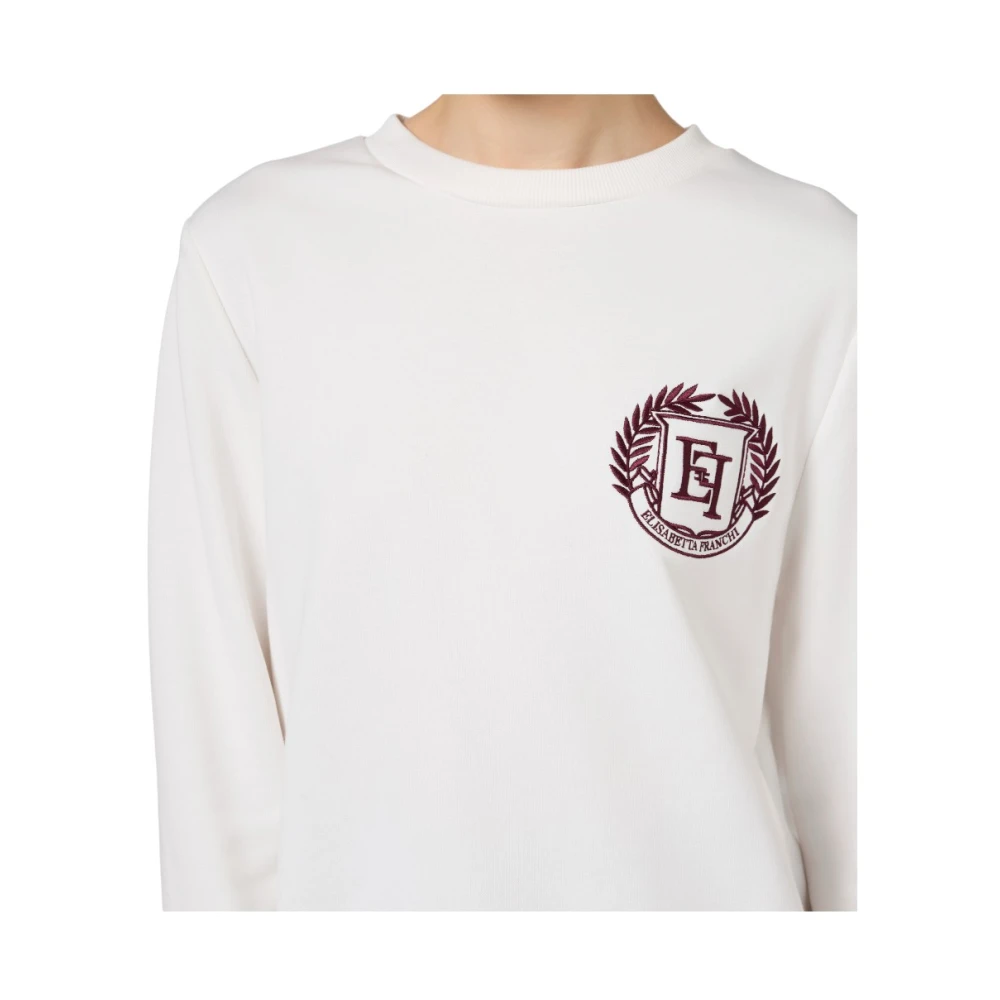 Elisabetta Franchi Stijlvolle Sweater voor Vrouwen White Dames