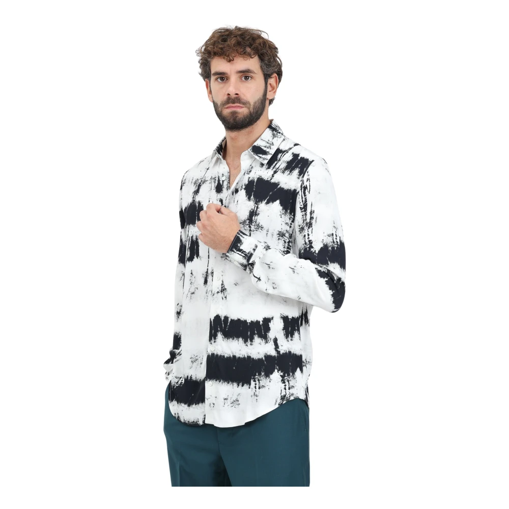 PATRIZIA PEPE Wit Overhemd Twill Viscose Multicolor Heren