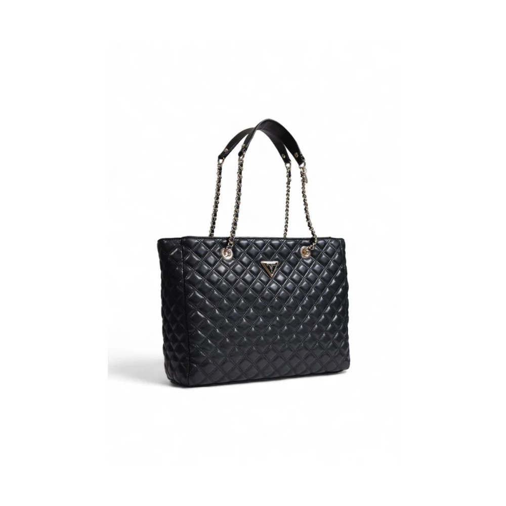 Guess Zwarte Polyethyleen Handtas Herfst Winter Collectie Black Dames