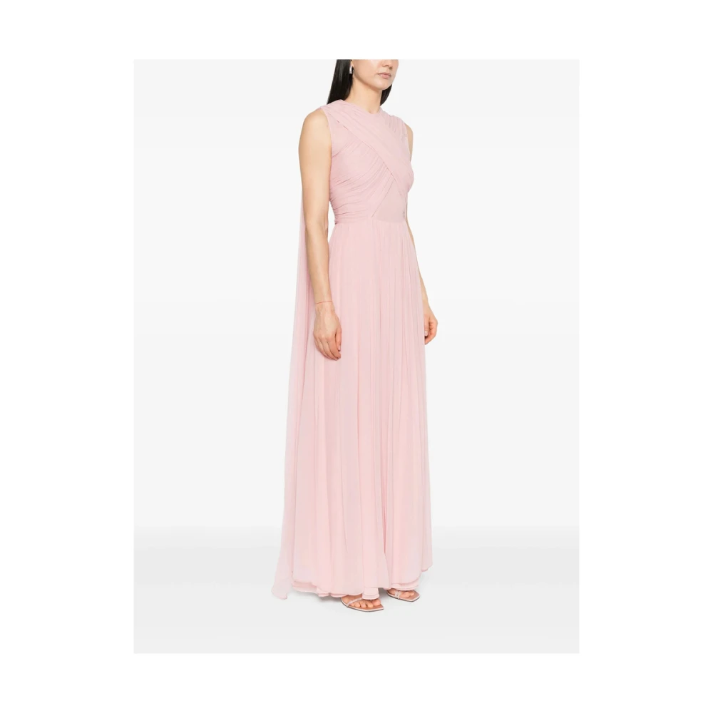 Costarellos Bubblegum Roze Gedrapeerde Jurk met Sjerp Pink Dames
