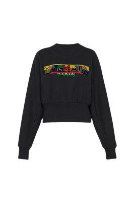 Svart Bomullssweatshirt