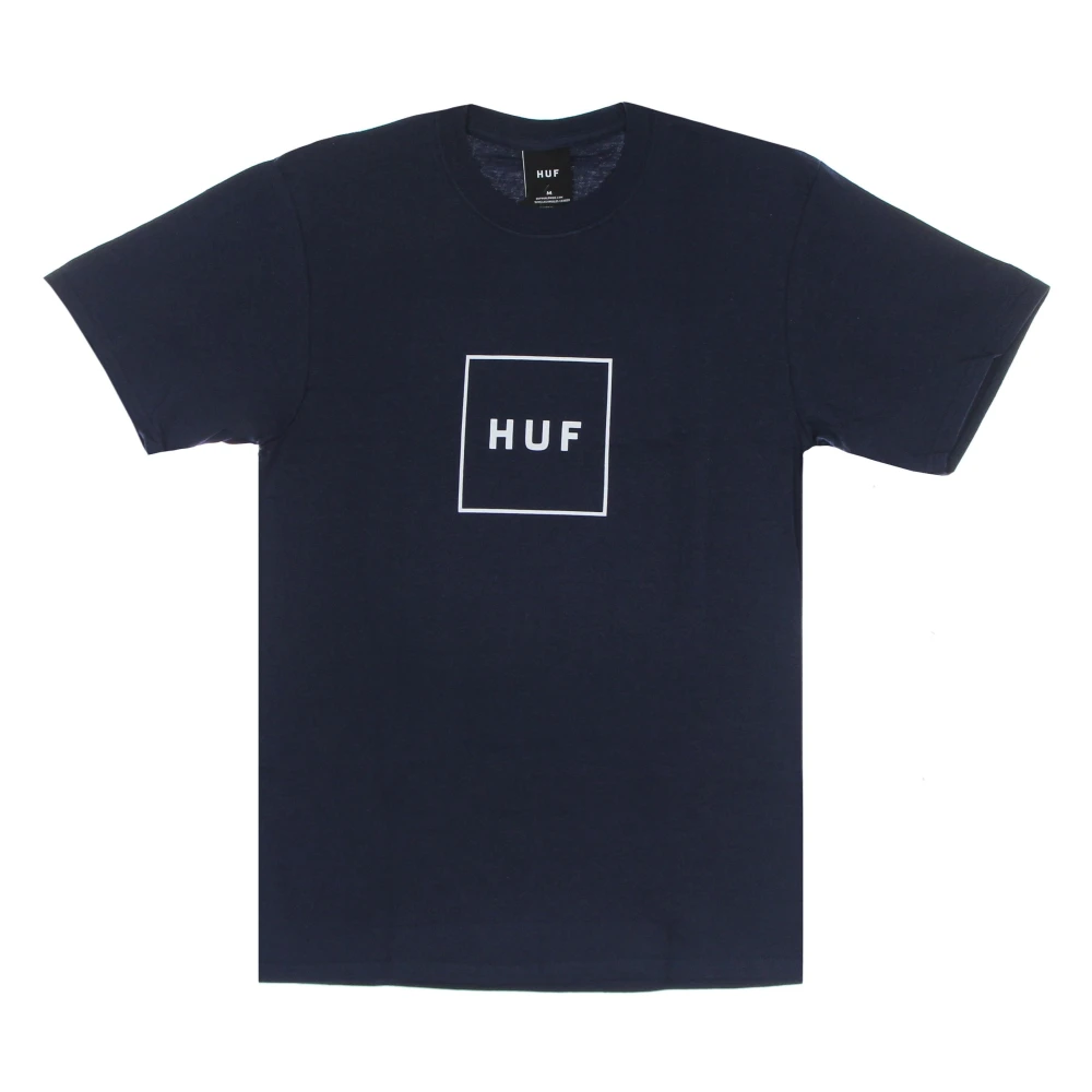 HUF Navy Logo Heren T-shirt Korte Mouw Blue Heren