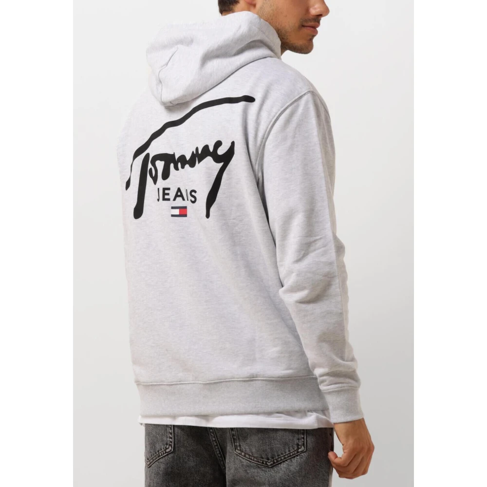 Tommy Jeans Heren Grafische Hoodie Gray Heren