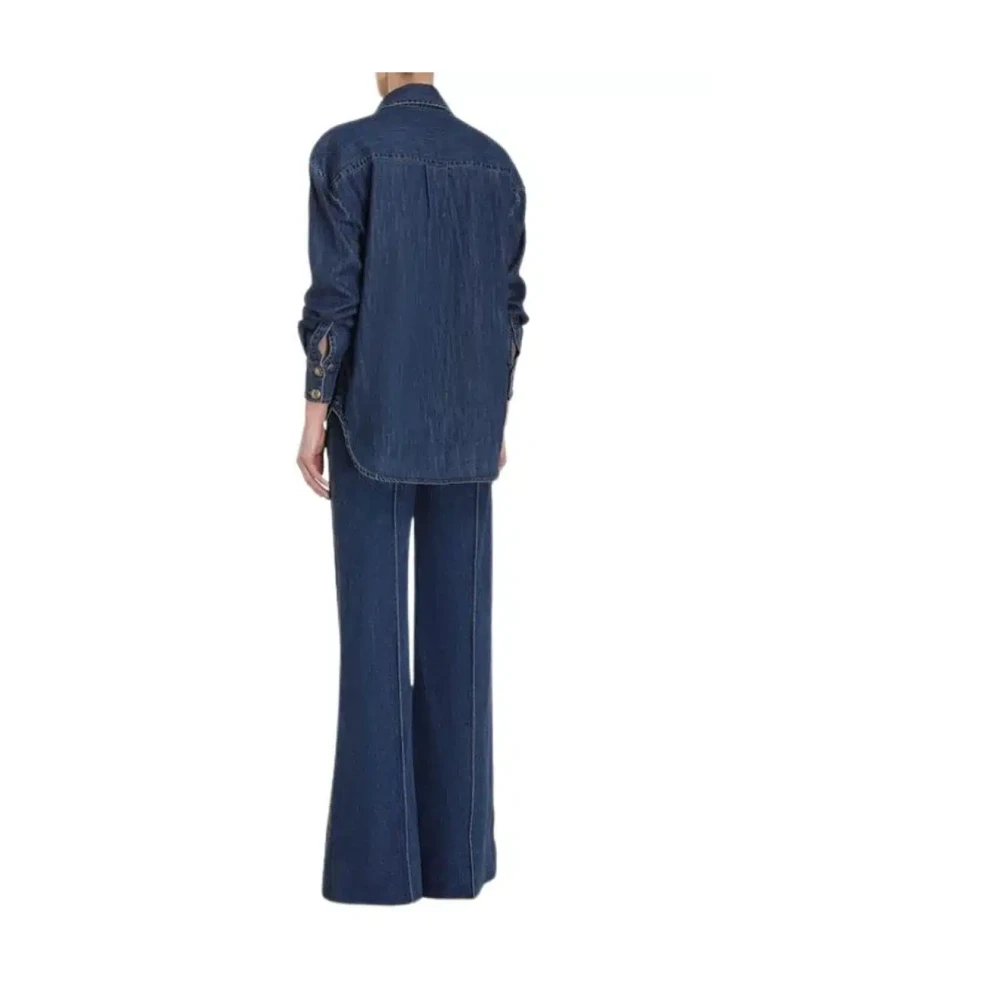 Zimmermann Sapphire Denim Shirt Luminosity Collectie Blue Dames
