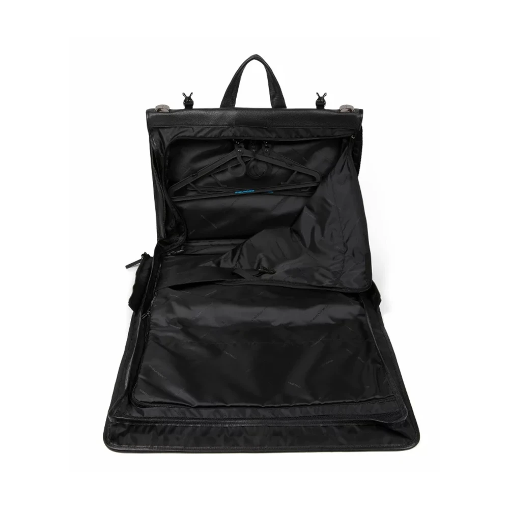 Piquadro Opvouwbare kledingtas met overhemdvak Black Unisex