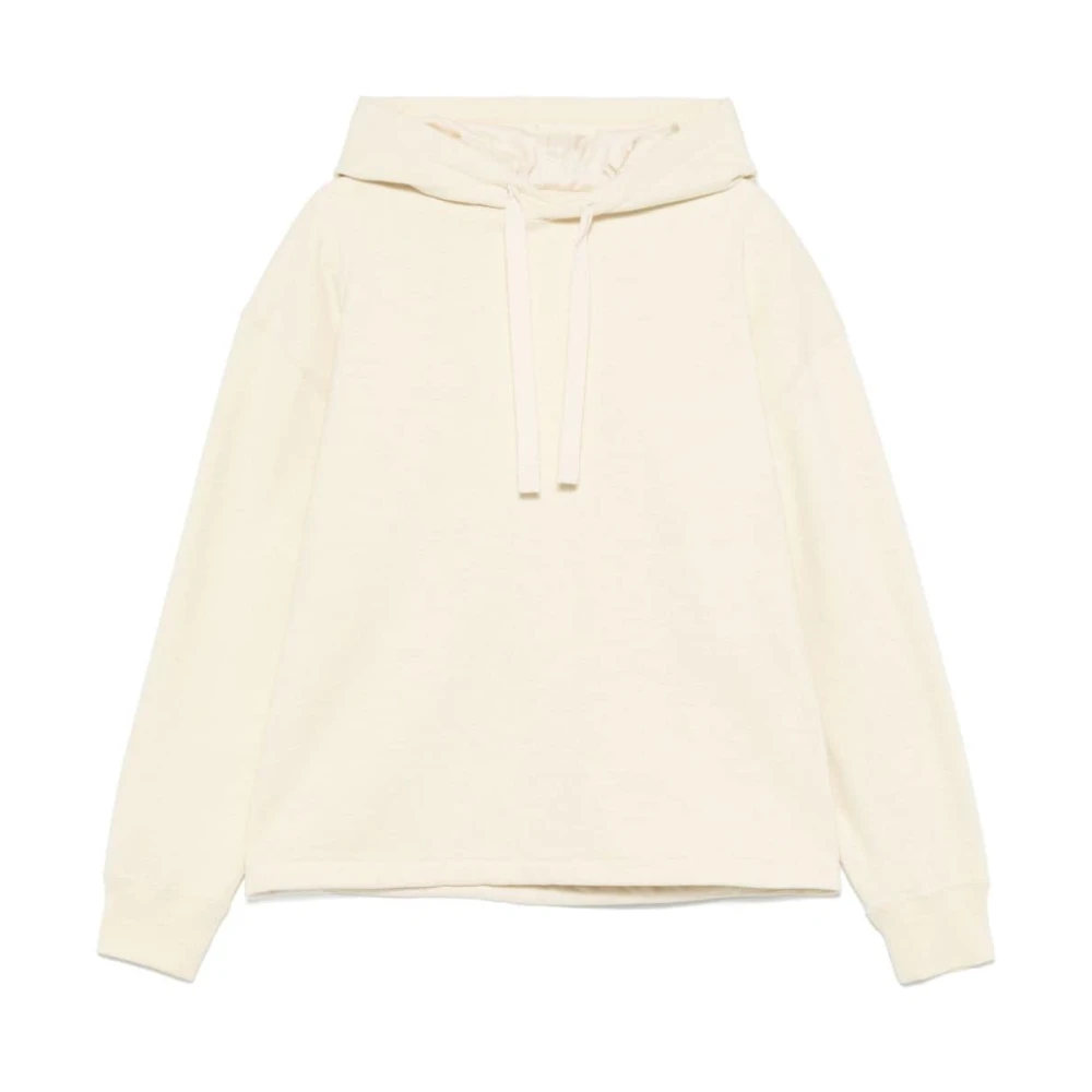 Jil Sander Witte Sweater met Trekkoord Capuchon Beige Heren